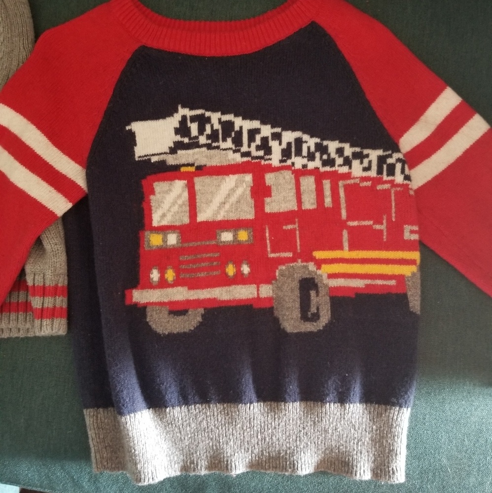 GAP boys Fire Truck sweater